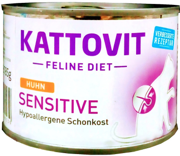 Kattovit Sensitive mit Huhn für ernährungssensible Katzen - 24 x 185 g